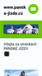 Mobile Screenshot of panska-jizda.cz